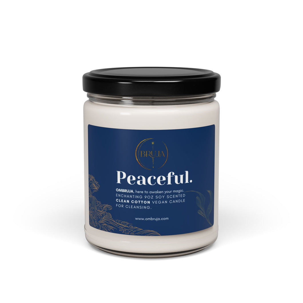 PEACEFUL, Clean Cotton Candle.