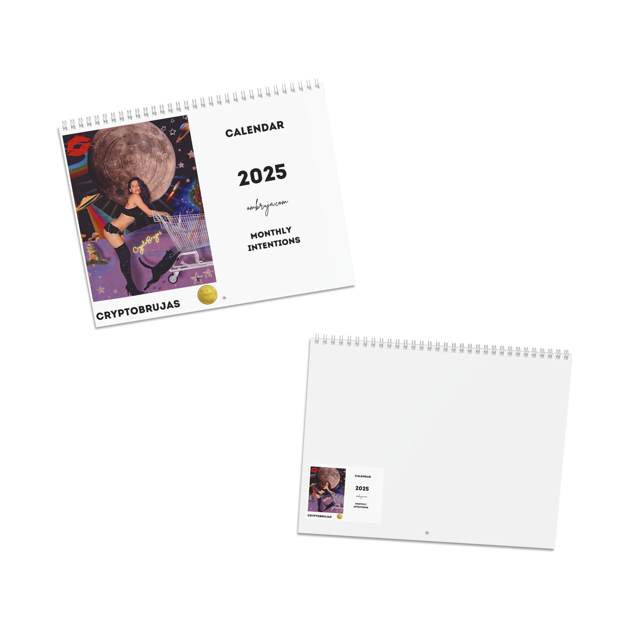 Wall Calendar 2025 - CryptoBrujas Monthly Intention – OMBRUJA.COM