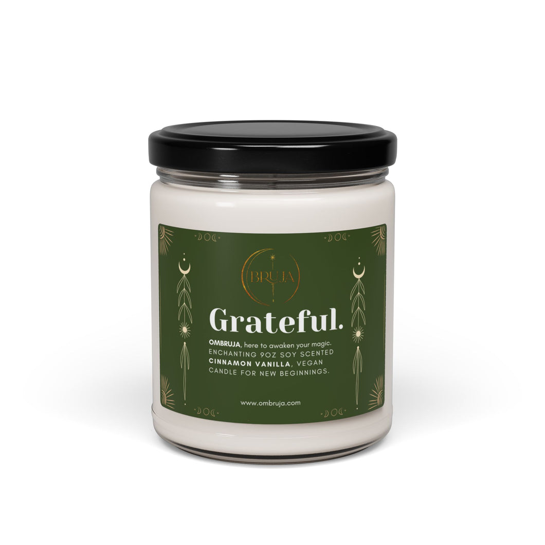 GRATEFUL, Cinnamon Vanilla Candle.