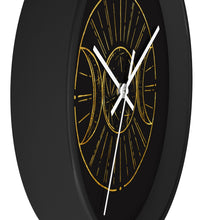 Load image into Gallery viewer, Black Wall Clock design with the moon by BRUJA 
